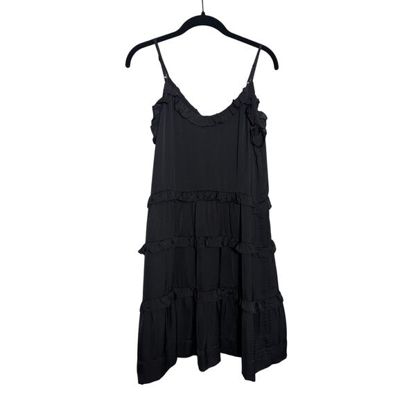 Rebecca Minkoff Sasha Black Sleeveless Ruffle Mini Dress Sz. XS - Picture 5 of 8